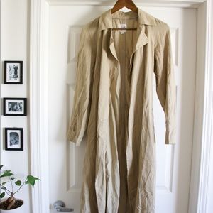 Beige gap trench coat
